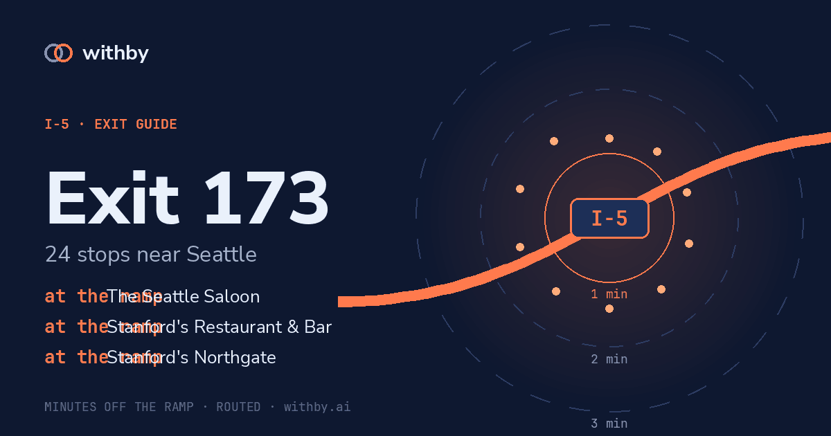 I-5 Exit 173 — The Seattle Saloon and 207 more stops | withby
