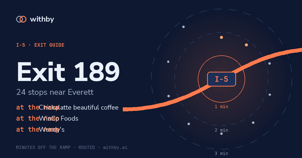 I-5 Exit 189 — Chickalatte beautiful coffee and 238 more stops | withby