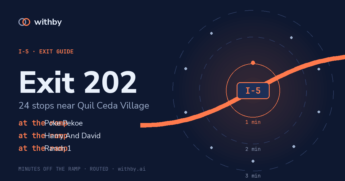 I-5 Exit 202 — Poke Pekoe and 98 more stops | withby