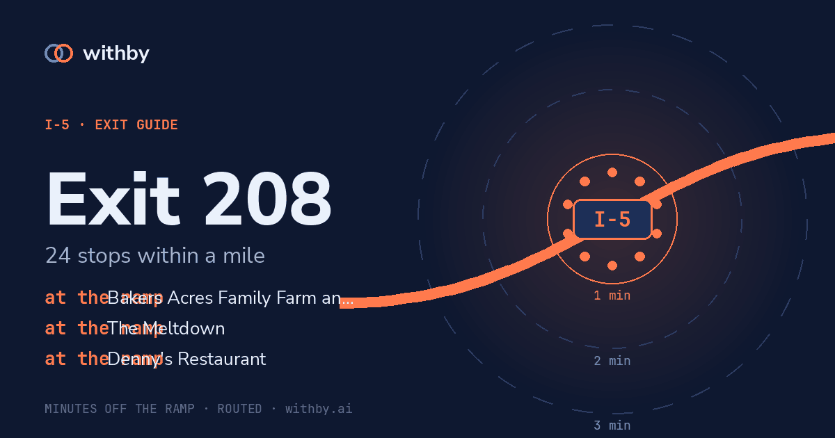 I-5 Exit 208 — The Meltdown and 27 more stops | withby