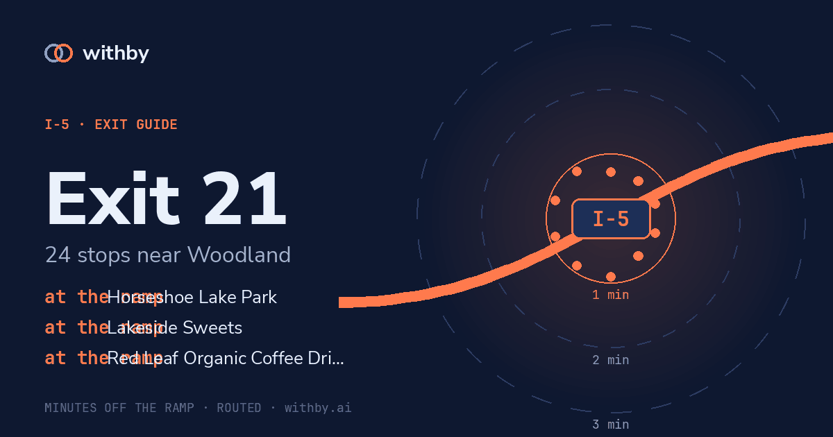 I-5 Exit 21 — Woodland Shores RV Park and 101 more stops | withby