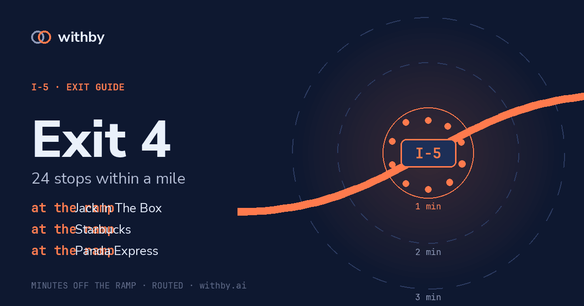 I-5 Exit 4 — El Jefe Birria & Tacos and 196 more stops | withby