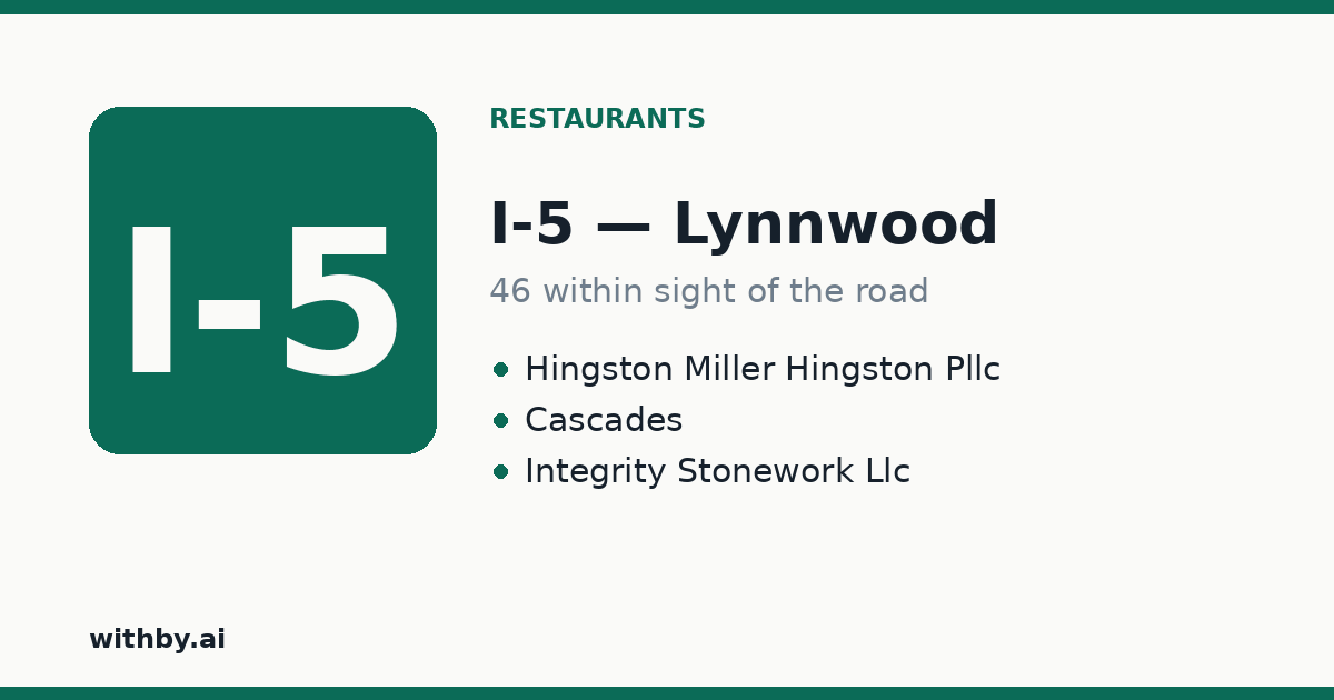 Restaurants you'll pass on I-5 through Lynnwood