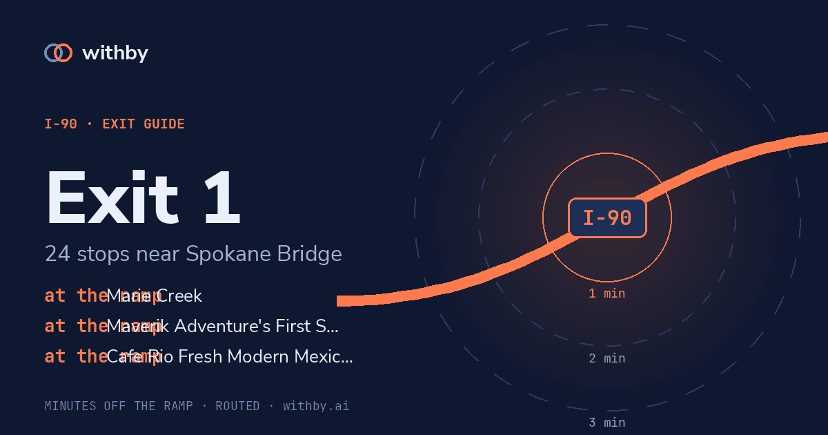 I-90 Exit 1 — Woodbridge Park and 45 more stops | withby