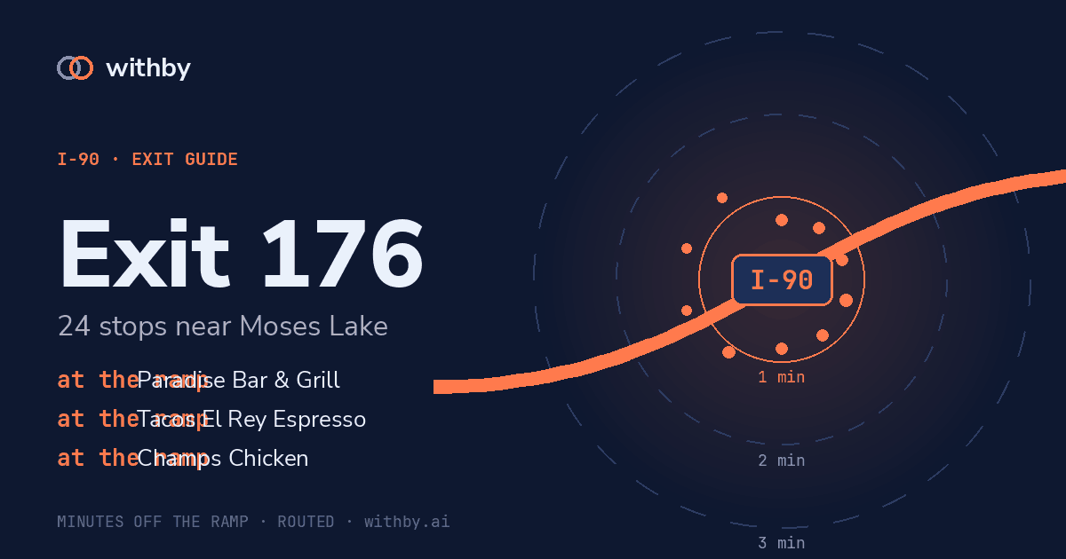 I-90 Exit 176 — Moses Lake State Park and 32 more stops | withby