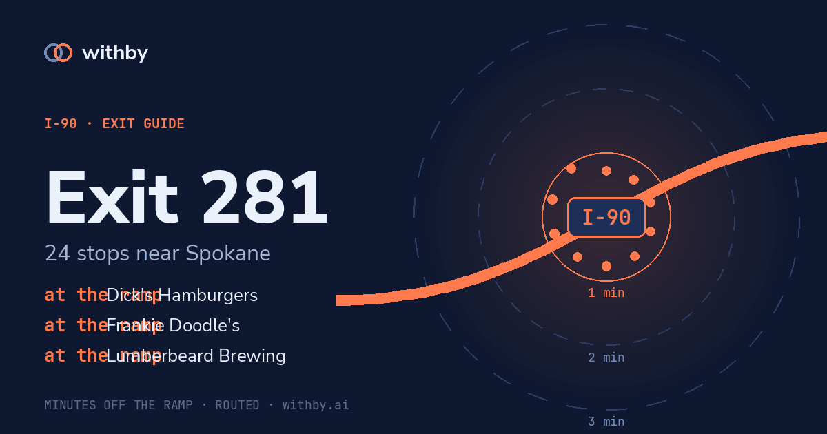 I-90 Exit 281 — Cowley Park and 463 more stops | withby