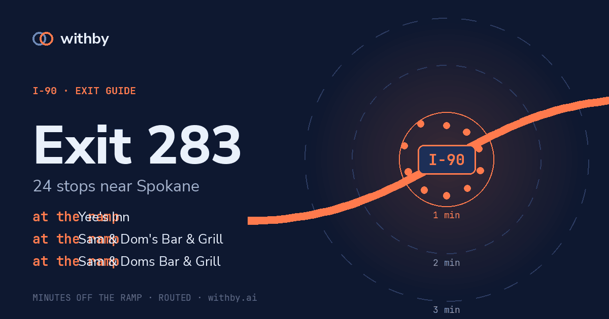 I-90 Exit 283 — Underhill Park and 80 more stops | withby