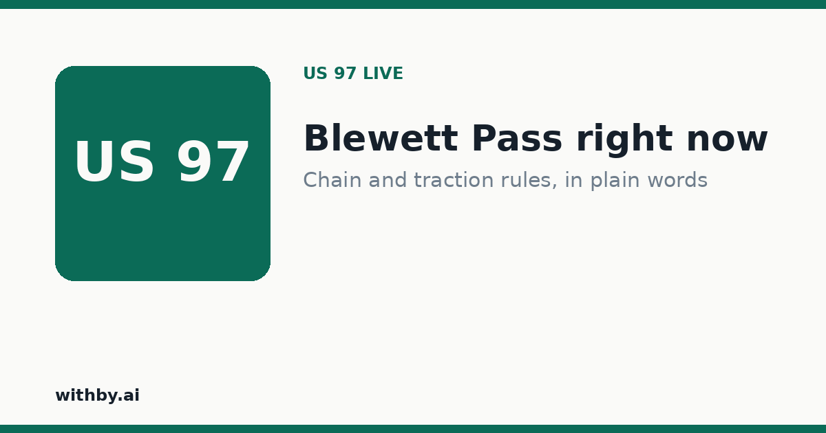 Blewett Pass Weather, Road Conditions & Cameras Now