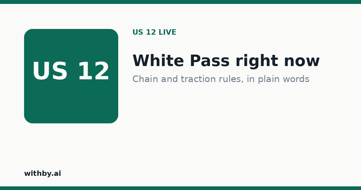 White Pass (US 12) Weather, Road Conditions & Cameras