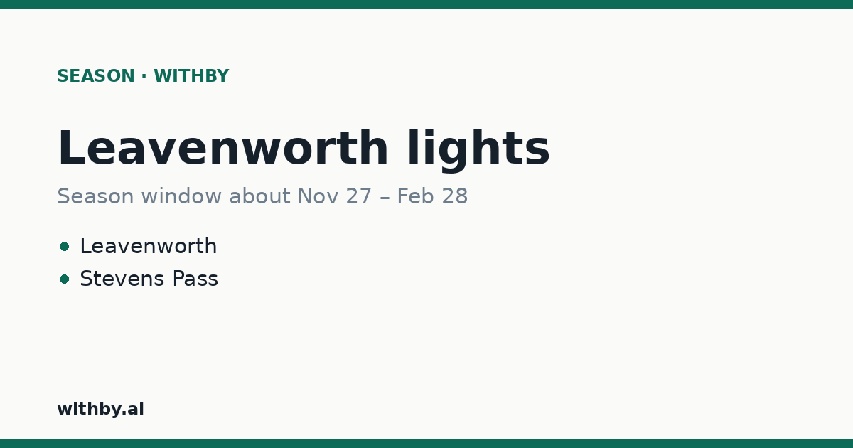 Leavenworth Christmas lights | withby