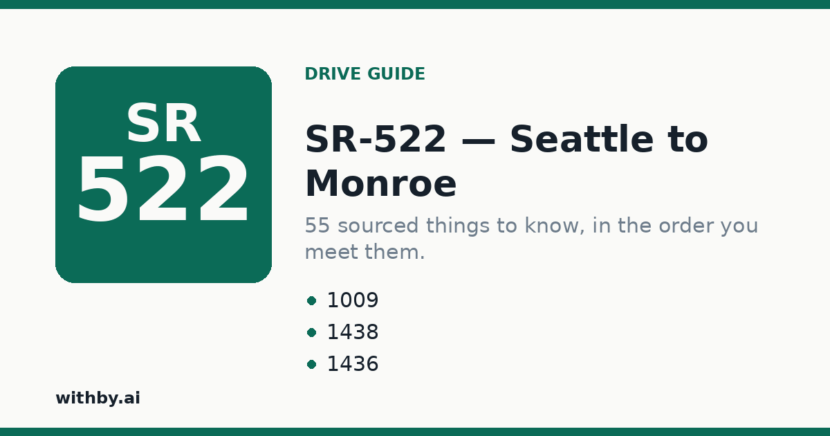 SR-522 — Seattle to Monroe — what to know on the drive | withby
