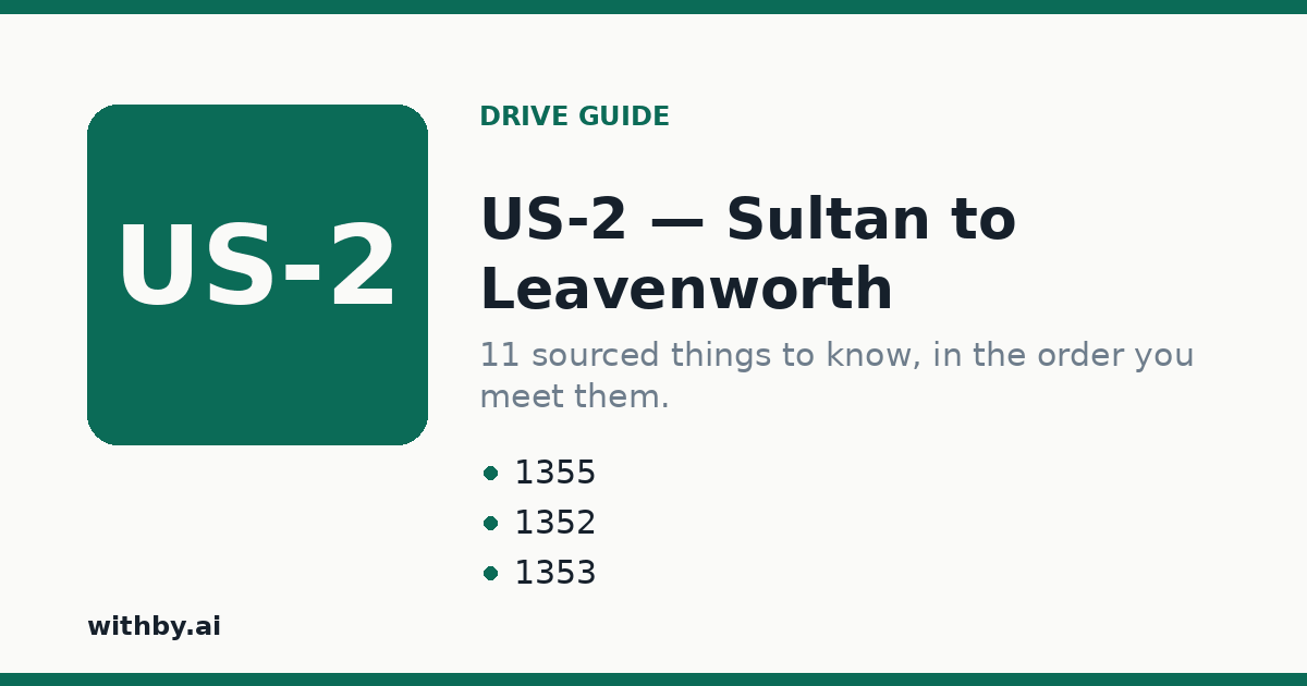 US-2 — Sultan to Leavenworth — what to know on the drive | withby